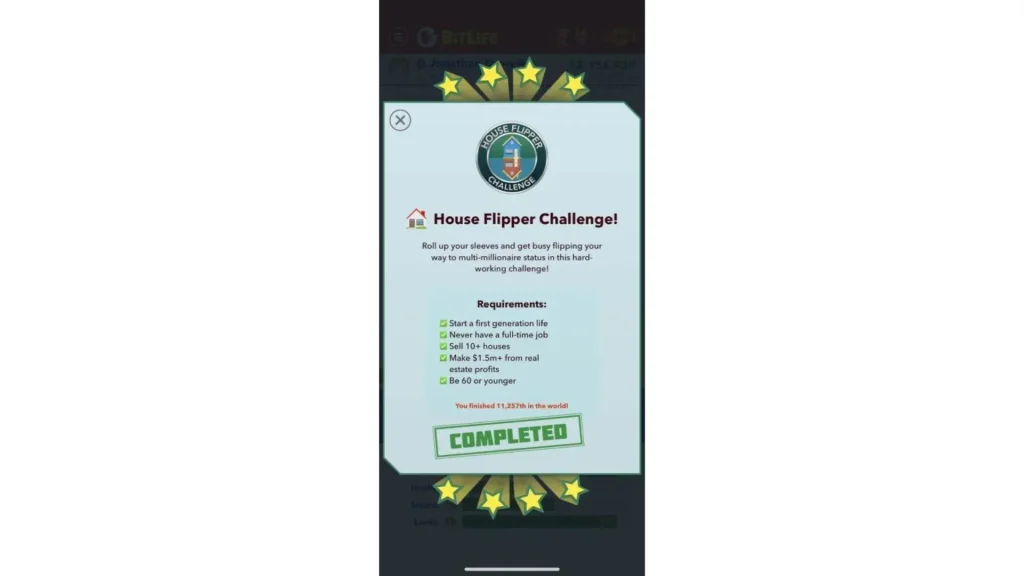 House Flipper Challenge Requirements