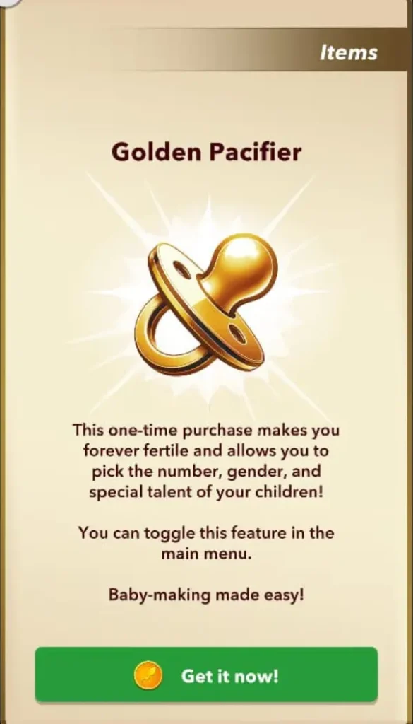 The Golden Pacifier Bitlife