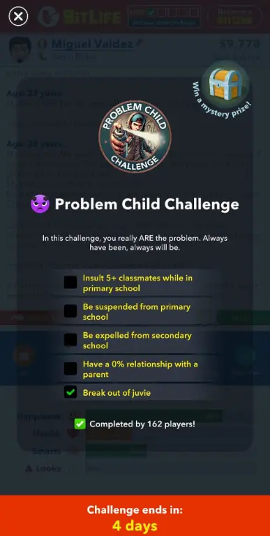 Problem Child Challenge 2024 Task to complete