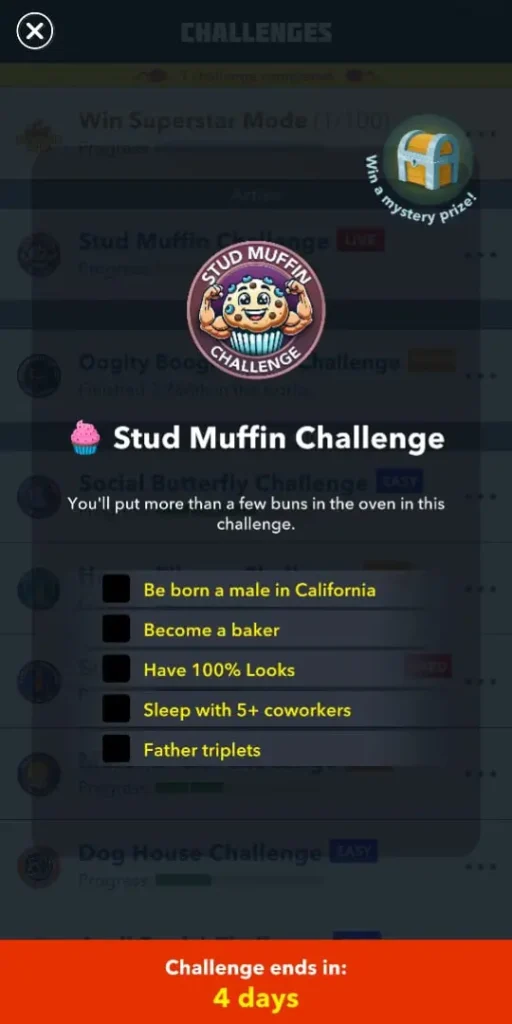 The Stud Muffin Challenge in Bitlife 2024