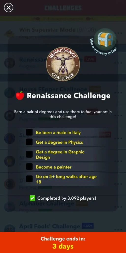 Renaissance Challenge in Bitlife | Become a painter 2 Renaissance Challenge in Bitlife 2025