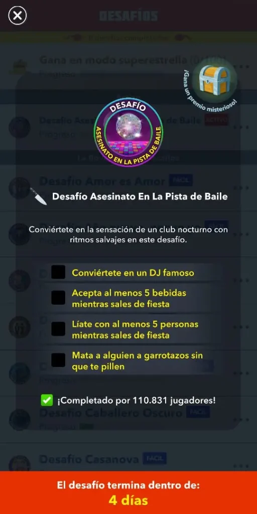 Desafío "Asesinato en la Pista de Baile" en BitLife: Guía Completa 1 Desafío Asesinato en la Pista de Baile BitLife